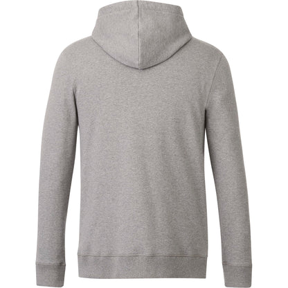 Rear View of Grey tentree Organic Cotton Zip Hoodie - Men's plain