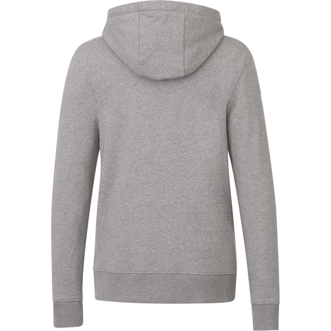Rear View of Grey tentree Organic Cotton Zip Hoodie - Women's plain
