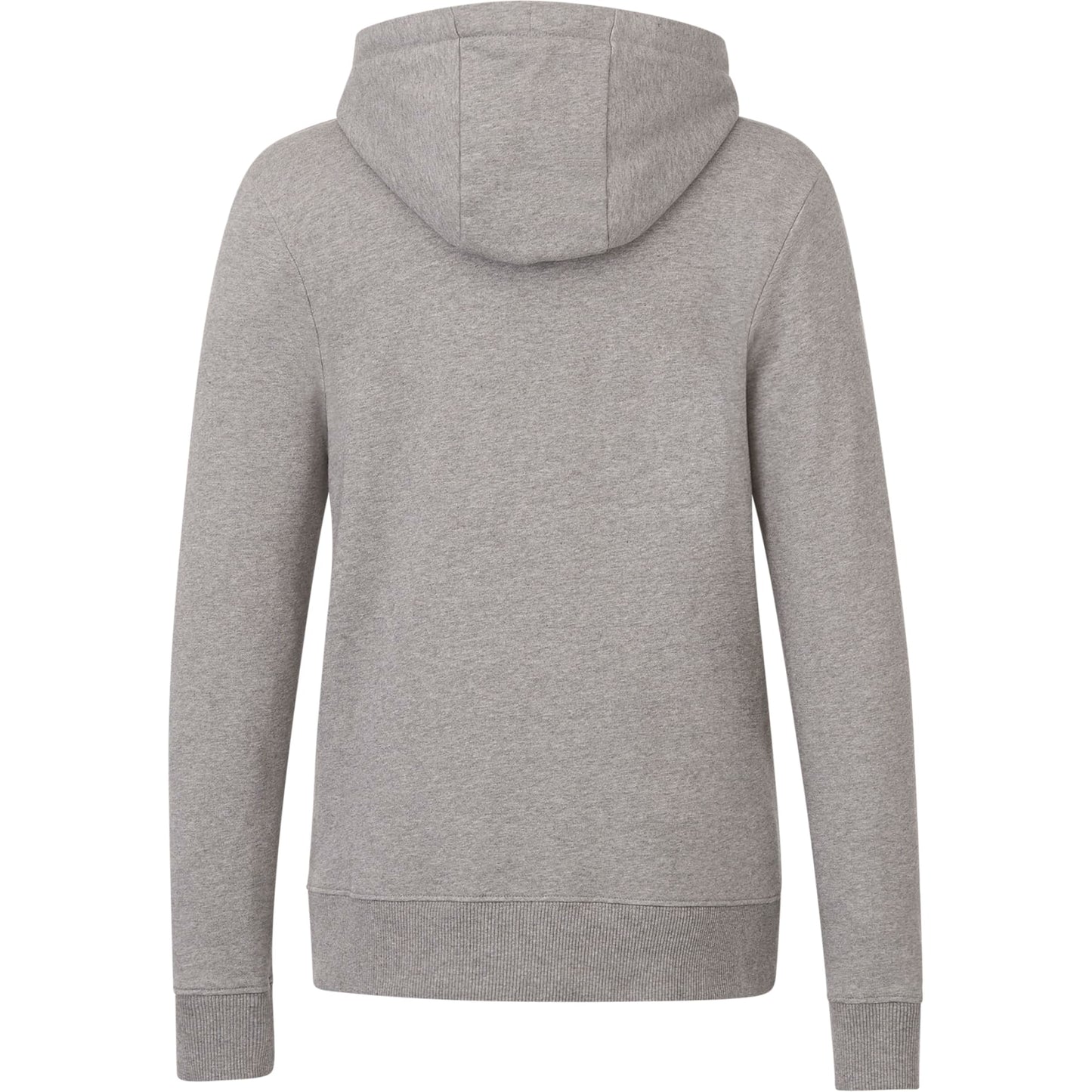 Rear View of Grey tentree Organic Cotton Zip Hoodie - Women's plain
