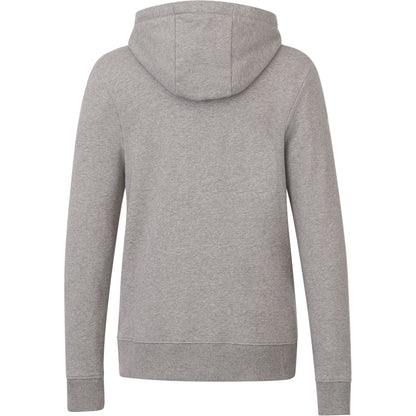 Rear View of Grey tentree Organic Cotton Zip Hoodie - Women's plain