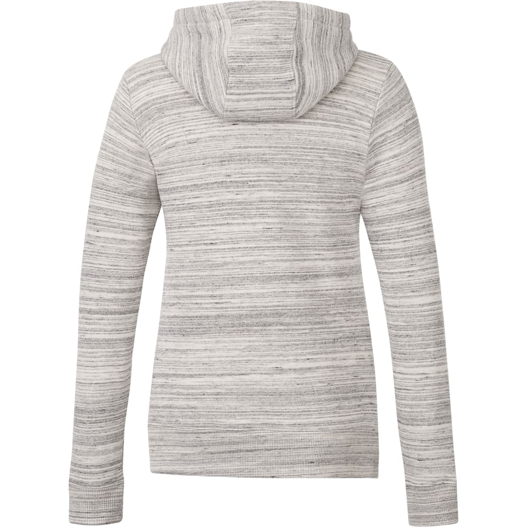 Rear View of Grey tentree Space Dye Zip Hoodie - Women's plain