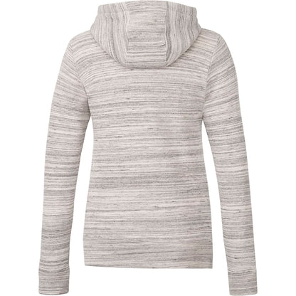 Rear View of Grey tentree Space Dye Zip Hoodie - Women's plain