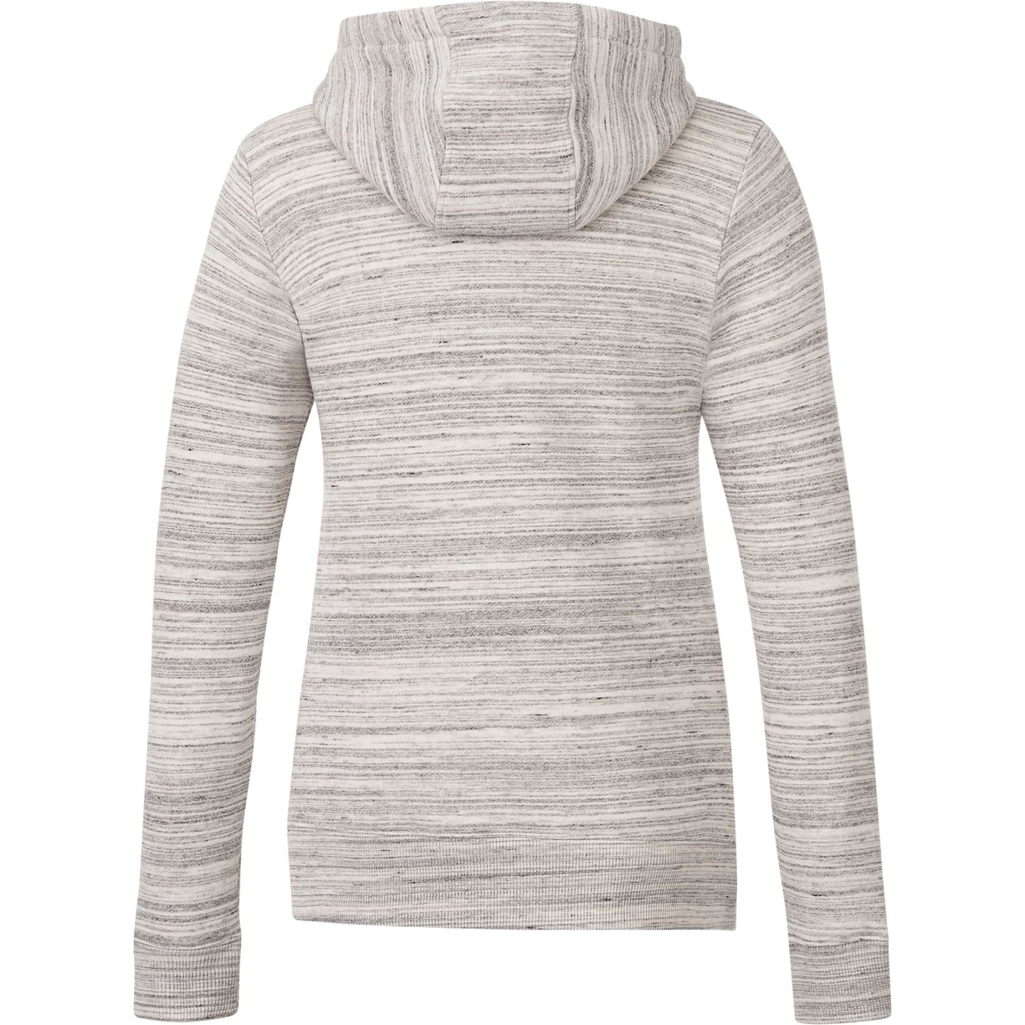 Rear View of Grey tentree Space Dye Zip Hoodie - Women's plain