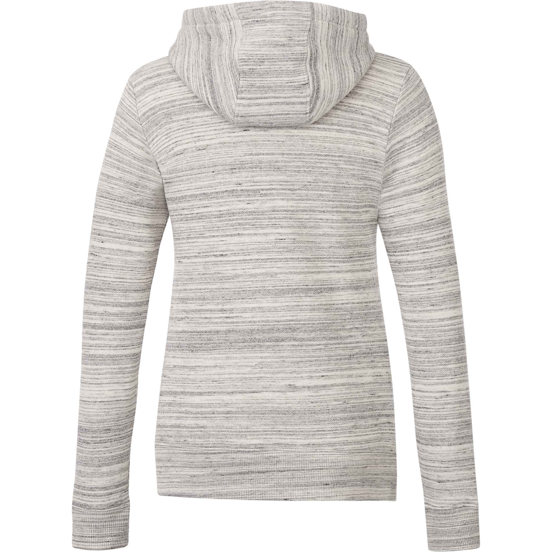 Rear View of Grey tentree Space Dye Zip Hoodie - Women's plain