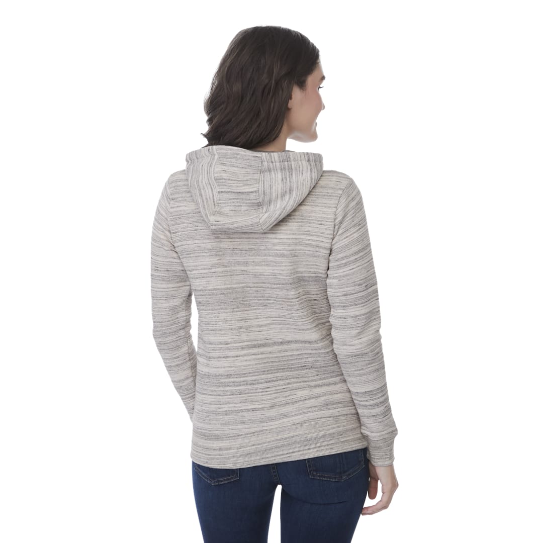 Rear View of Grey tentree Space Dye Zip Hoodie - Women's