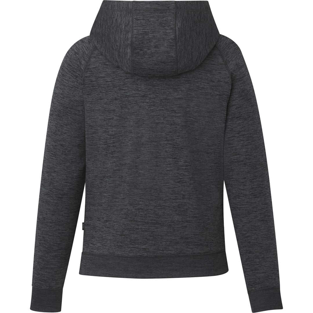 Rear View of Grey tentree Stretch Knit Quarter Zip - Women's plain