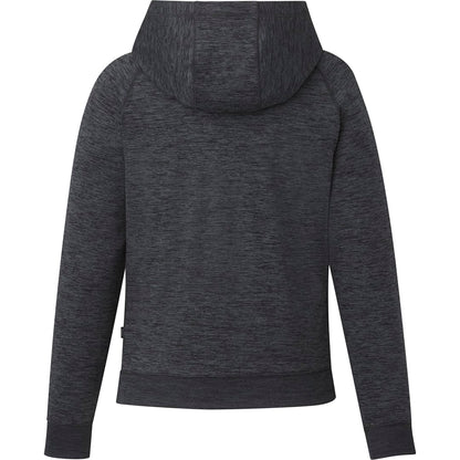 Rear View of Grey tentree Stretch Knit Quarter Zip - Women's plain
