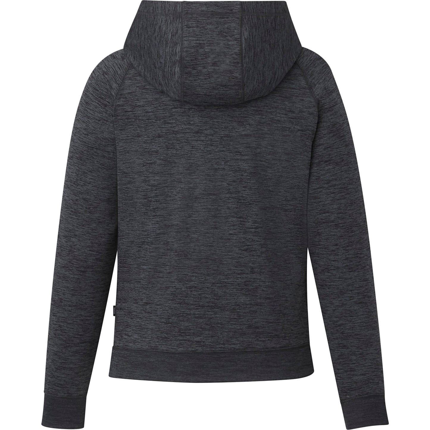 Rear View of Grey tentree Stretch Knit Quarter Zip - Women's plain