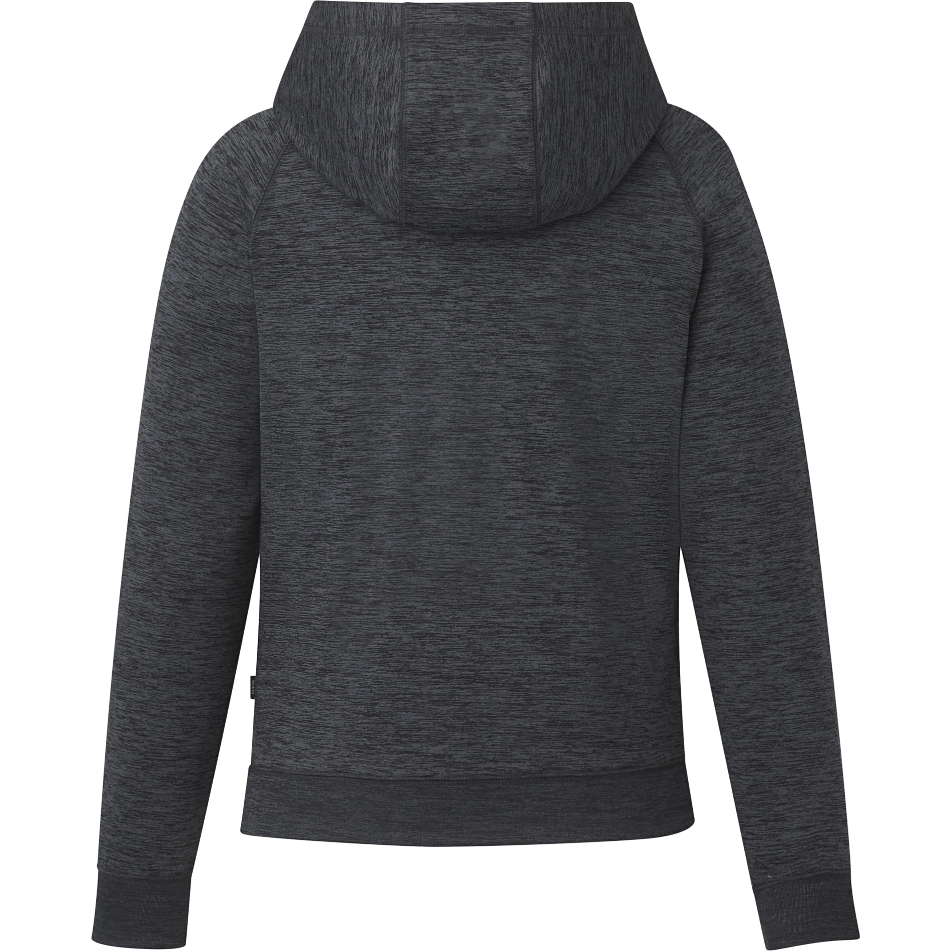 Rear View of Grey tentree Stretch Knit Quarter Zip - Women's plain