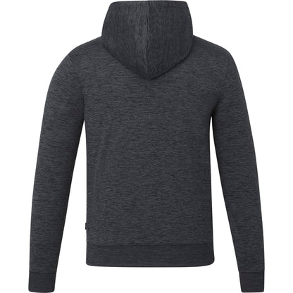 Rear View of Grey tentree Stretch Knit Zip Up - Men's plain