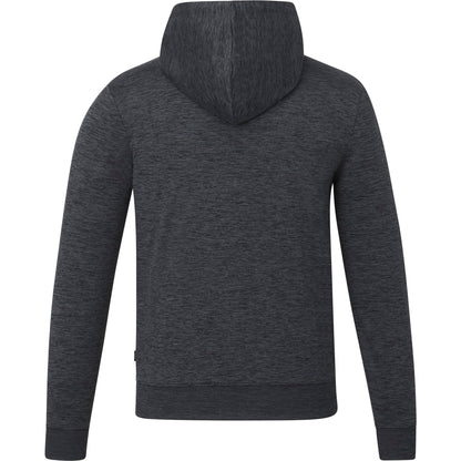 Rear View of Grey tentree Stretch Knit Zip Up - Men's plain