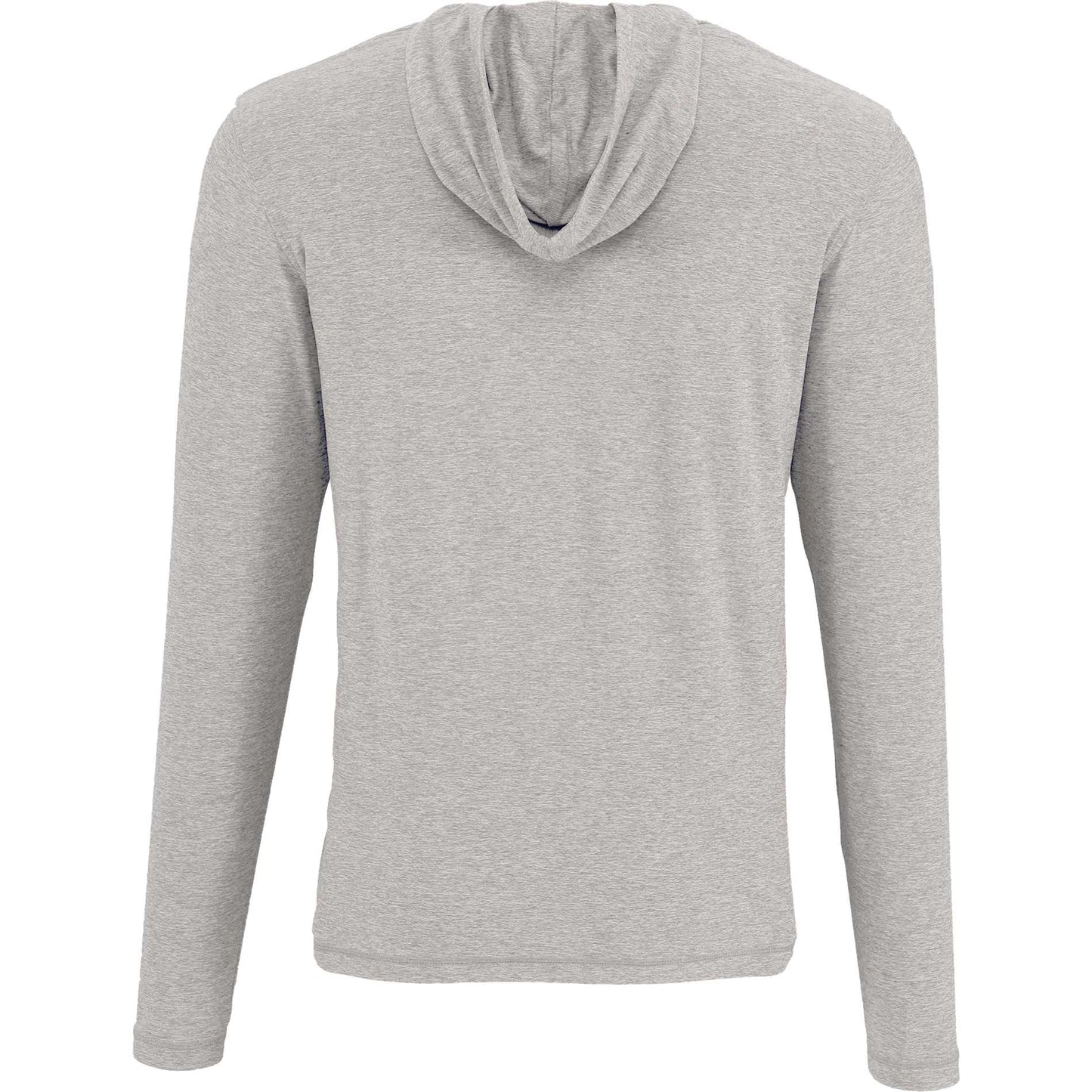 Rear View of Grey WELLABLE Men's Knit Hoodie plain