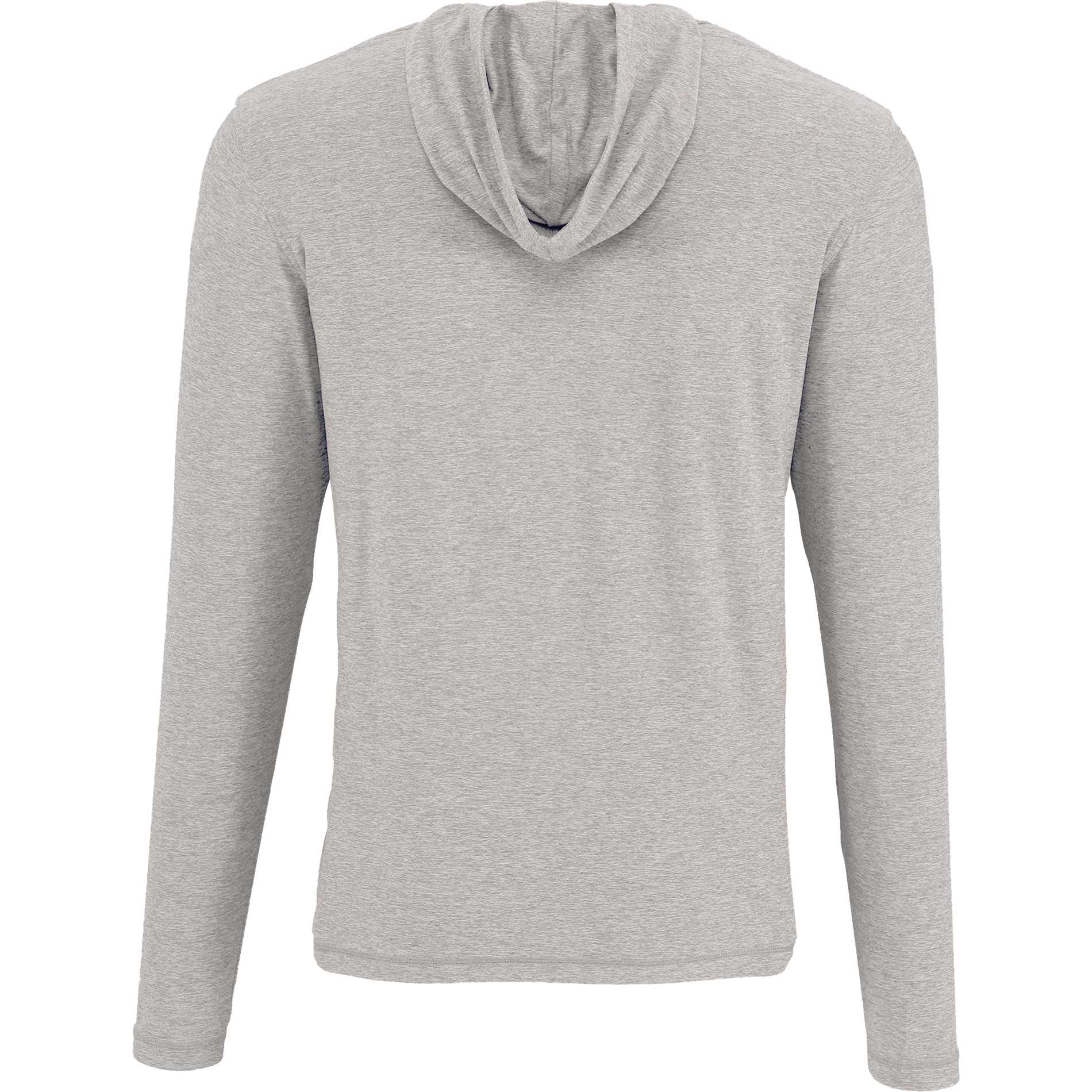 Rear View of Grey WELLABLE Men's Knit Hoodie plain