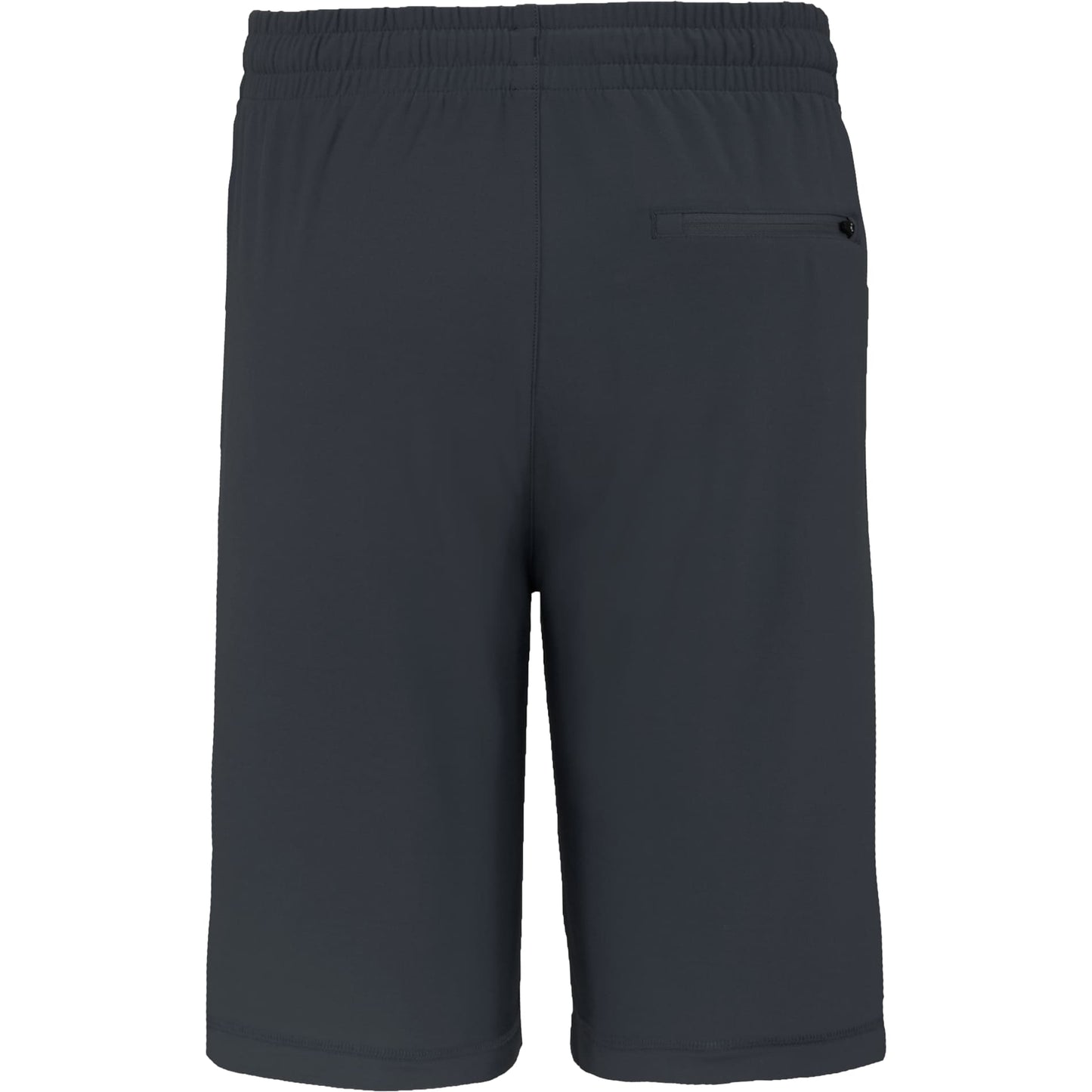 Rear View of Grey WELLABLE Men's Knit Short plain