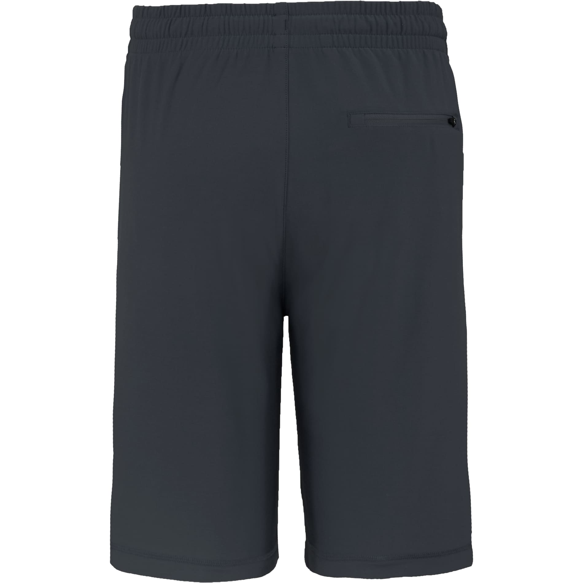 Rear View of Grey WELLABLE Men's Knit Short plain