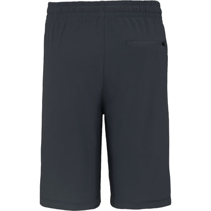 Rear View of Grey WELLABLE Men's Knit Short plain