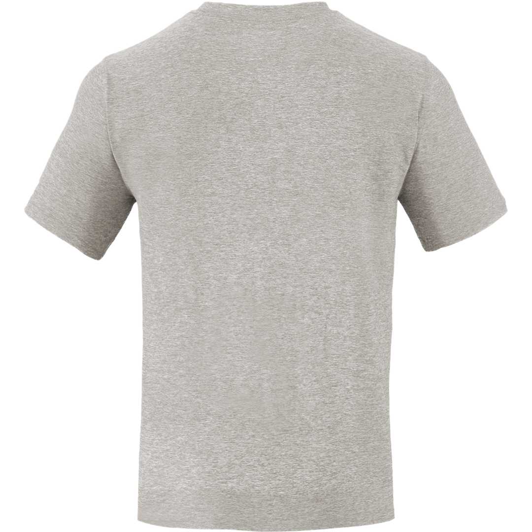 Rear View of Grey WELLABLE Men's Short Sleeve Tee plain