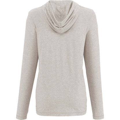 Rear View of Grey WELLABLE Women's Knit Hoodie plain