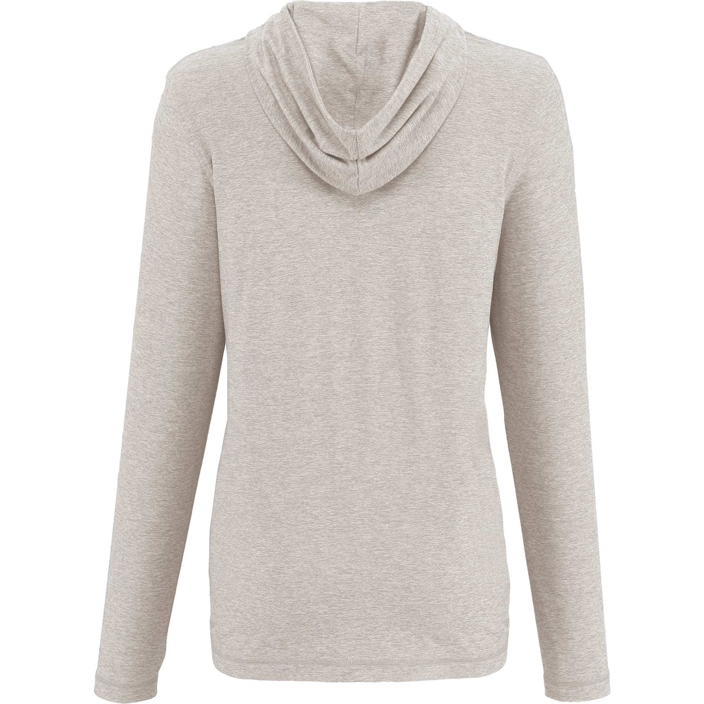Rear View of Grey WELLABLE Women's Knit Hoodie plain