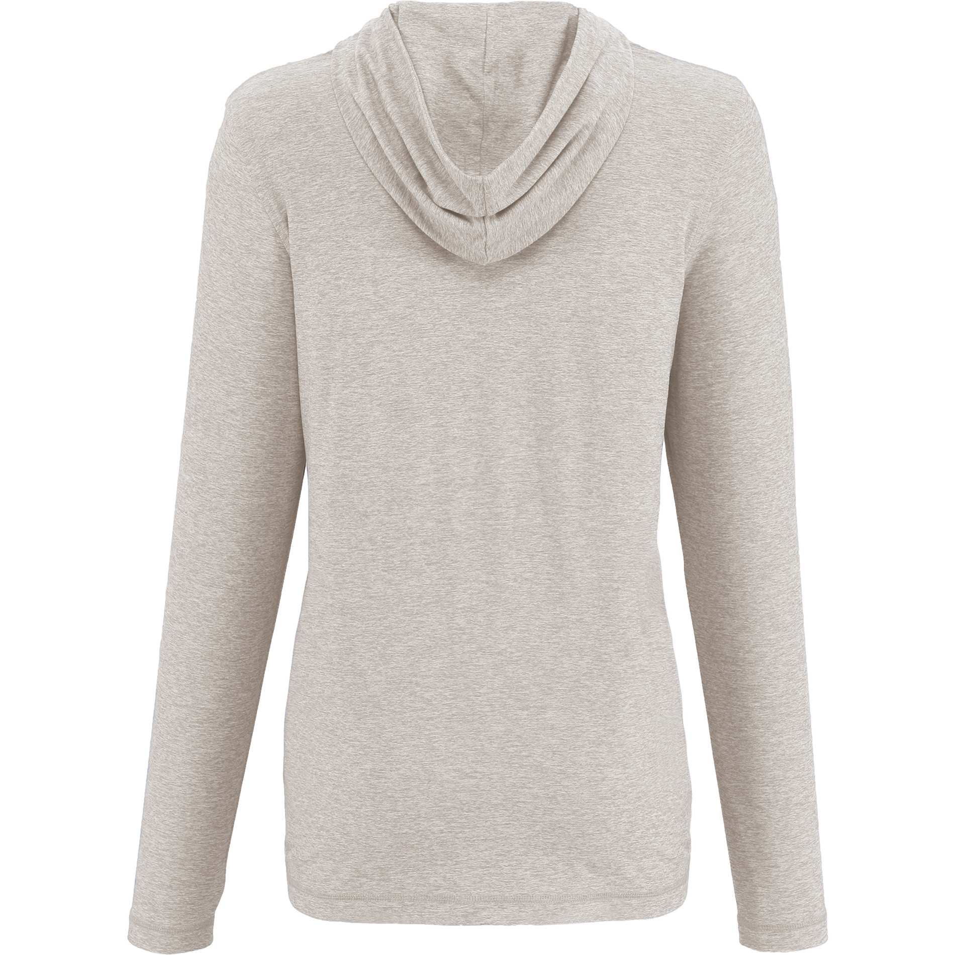 Rear View of Grey WELLABLE Women's Knit Hoodie plain