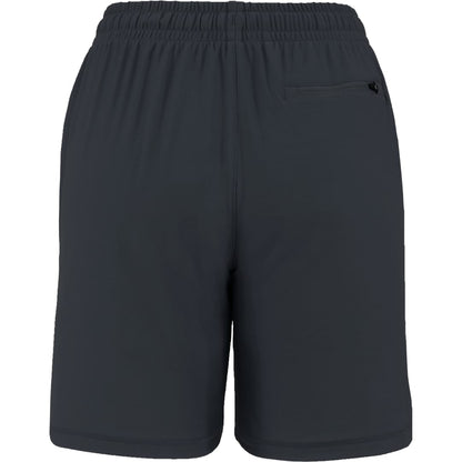 Rear View of Grey WELLABLE Women's Knit Short plain