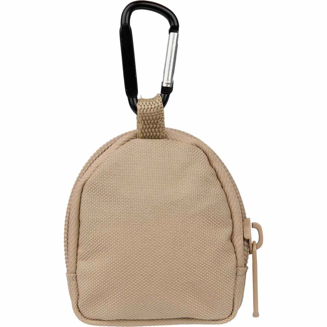 Rear View of Natural Mini Backpack Bag Charm