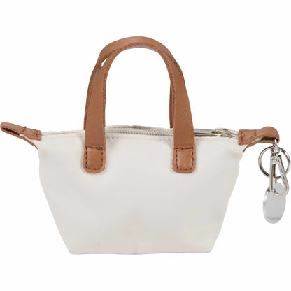 Rear View of Natural Mini Fontaine Tote Charm