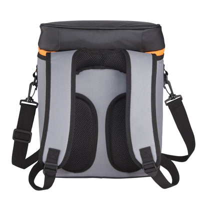 Rear View of Orange 20 Can Backpack Cooler