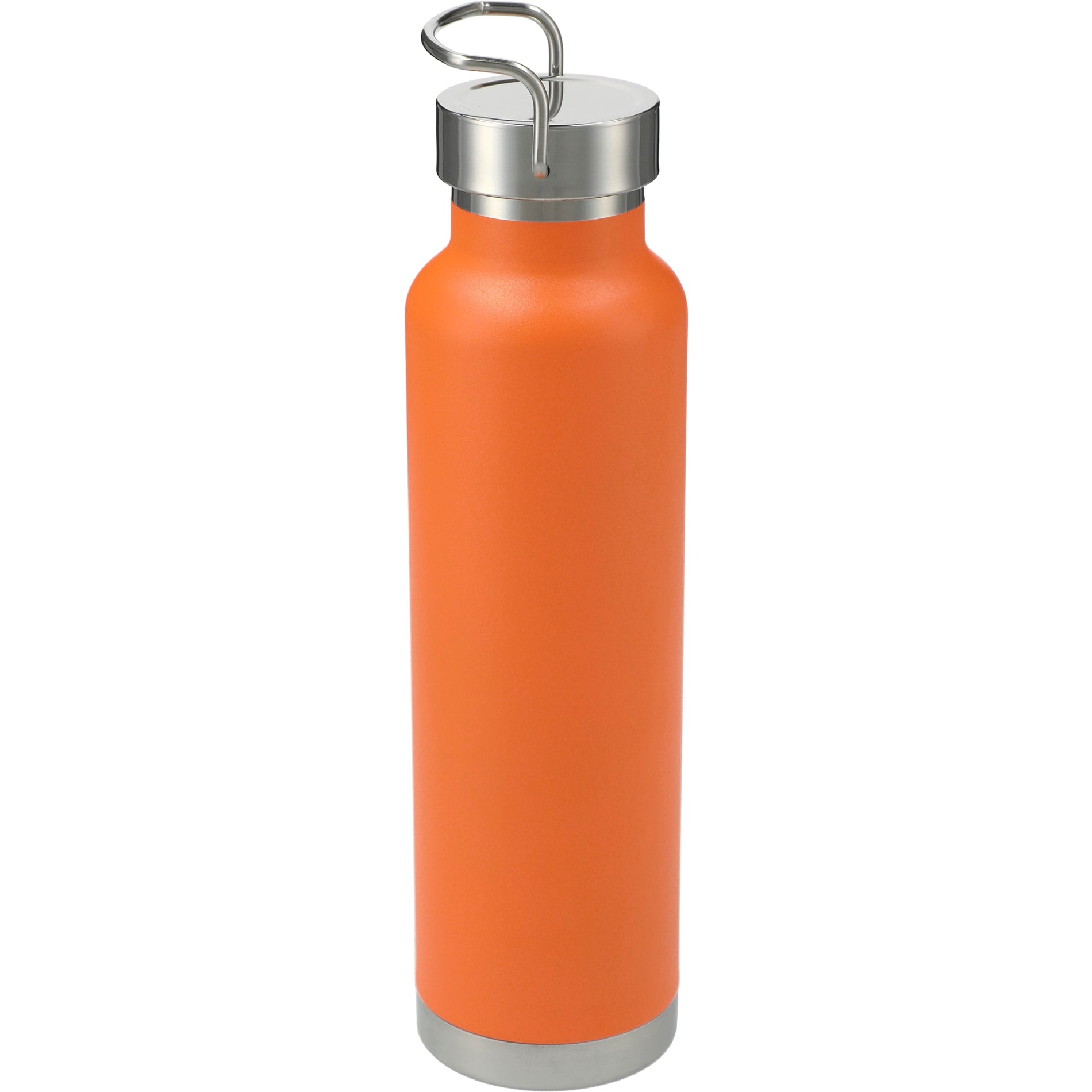 Rear View of Orange Thor Copper Vacuum Insulated Bottle 22oz plain