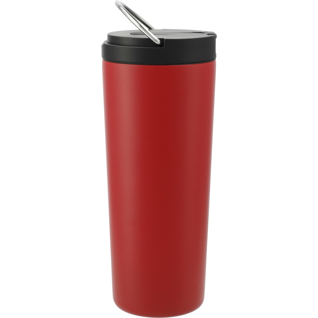 Rear View of Red Thor Copper Insulated Tumbler 24oz Flip Straw Lid