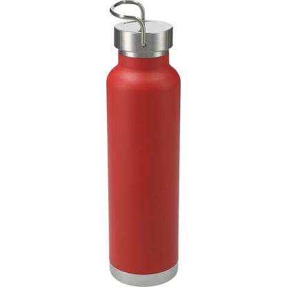 Rear View of Red Thor Copper Vacuum Insulated Bottle 22oz plain
