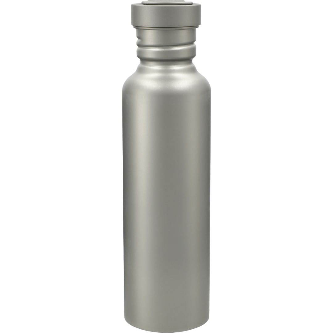 Rear View of Silver Griffen Titanium Sport Bottle 25oz