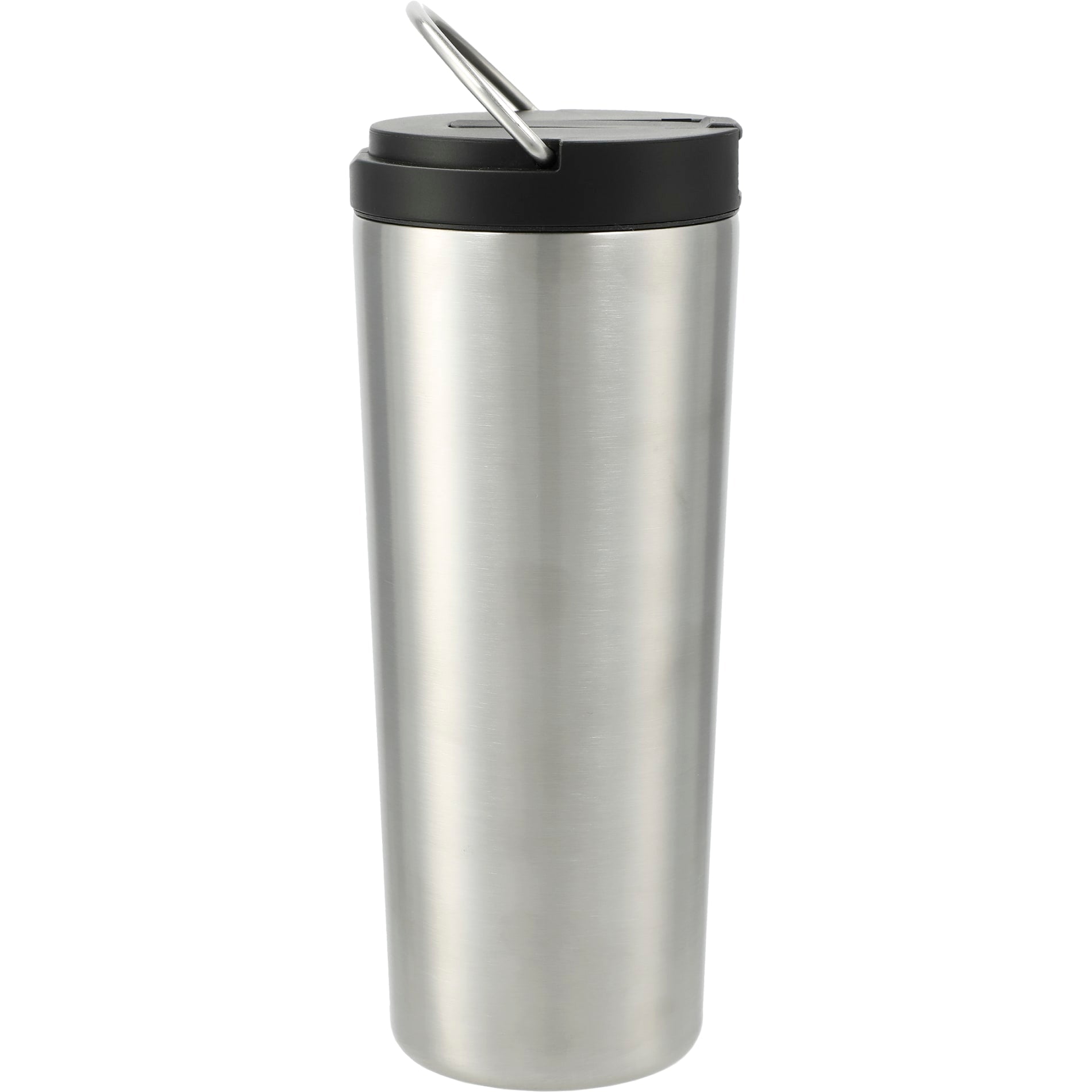 Rear View of Silver Thor Copper Insulated Tumbler 24oz Flip Straw Lid