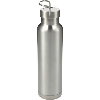 Rear View of Silver Thor Copper Vacuum Insulated Bottle 22oz plain
