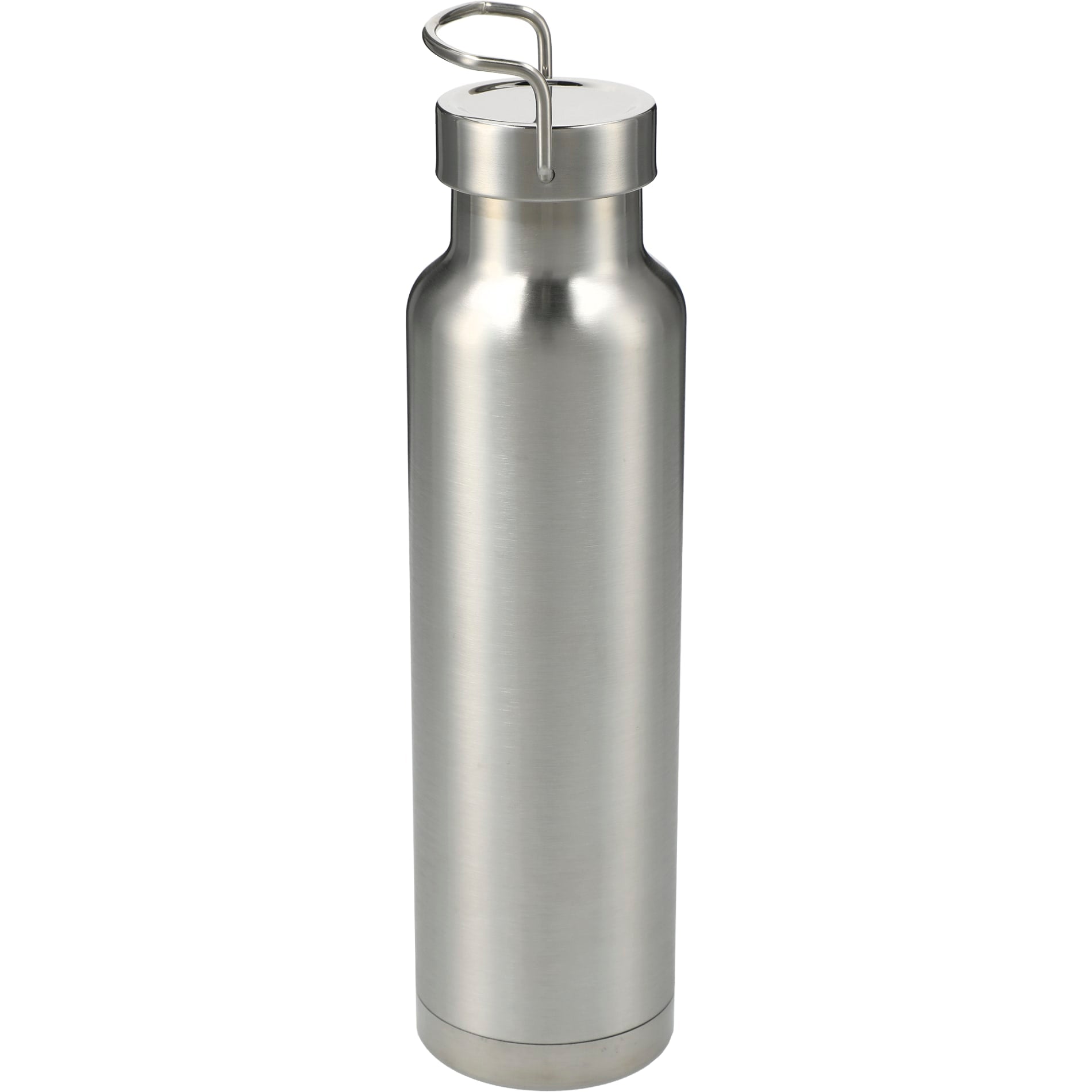 Rear View of Silver Thor Copper Vacuum Insulated Bottle 22oz plain