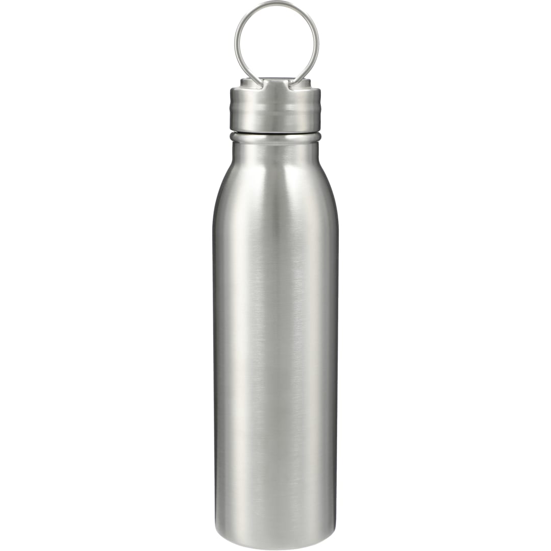 Rear View of Silver Vida 24oz Stainless Steel Bottle plain