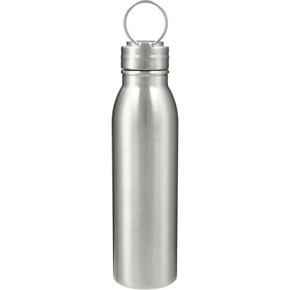 Rear View of Silver Vida 24oz Stainless Steel Bottle plain