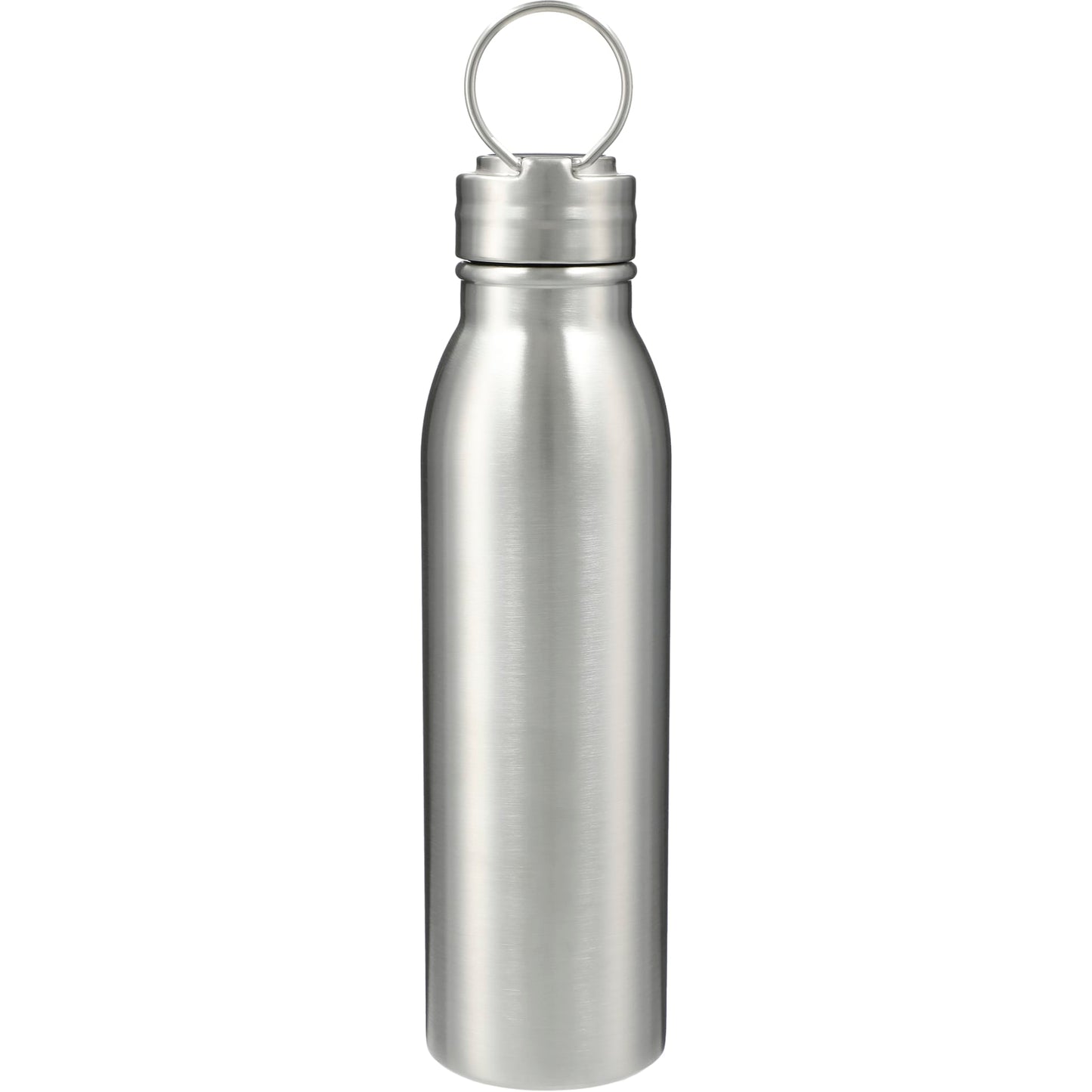 Rear View of Silver Vida 24oz Stainless Steel Bottle plain