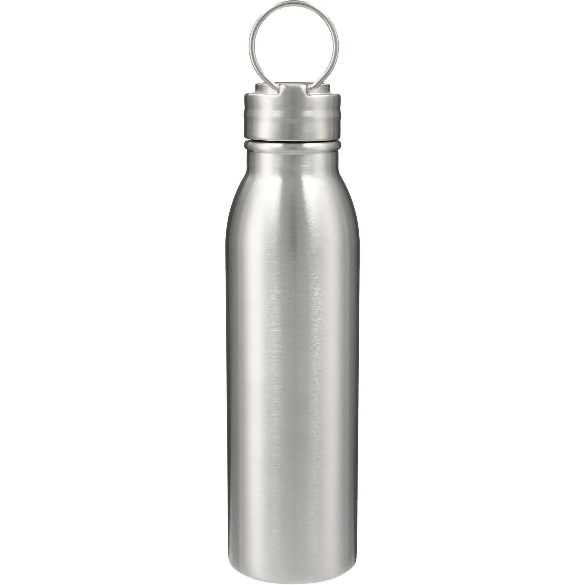 Rear View of Silver Vida 24oz Stainless Steel Bottle plain