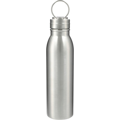 Rear View of Silver Vida 24oz Stainless Steel Bottle plain