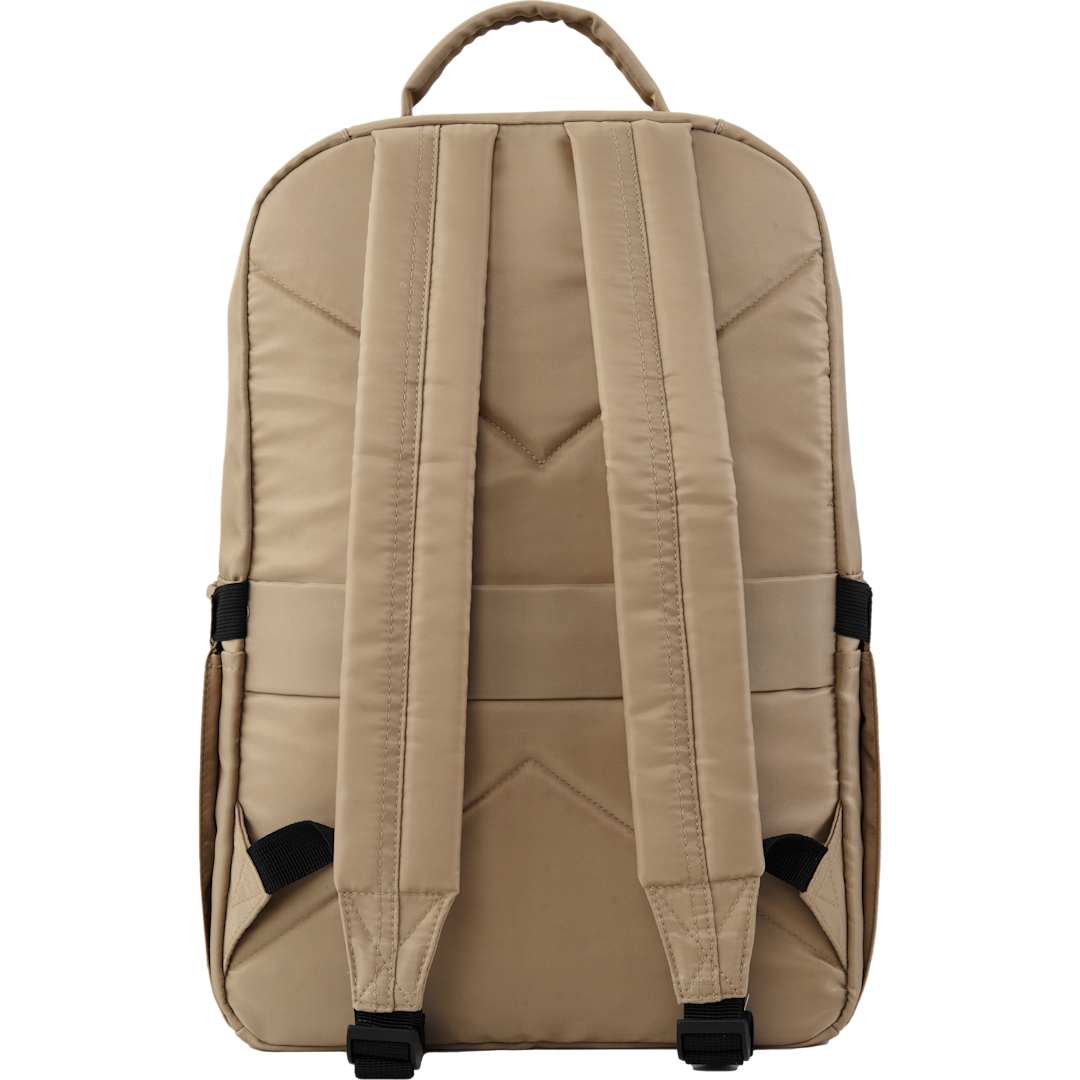 Rear View of Tan Daybreak Recycled 15" Laptop Backpack