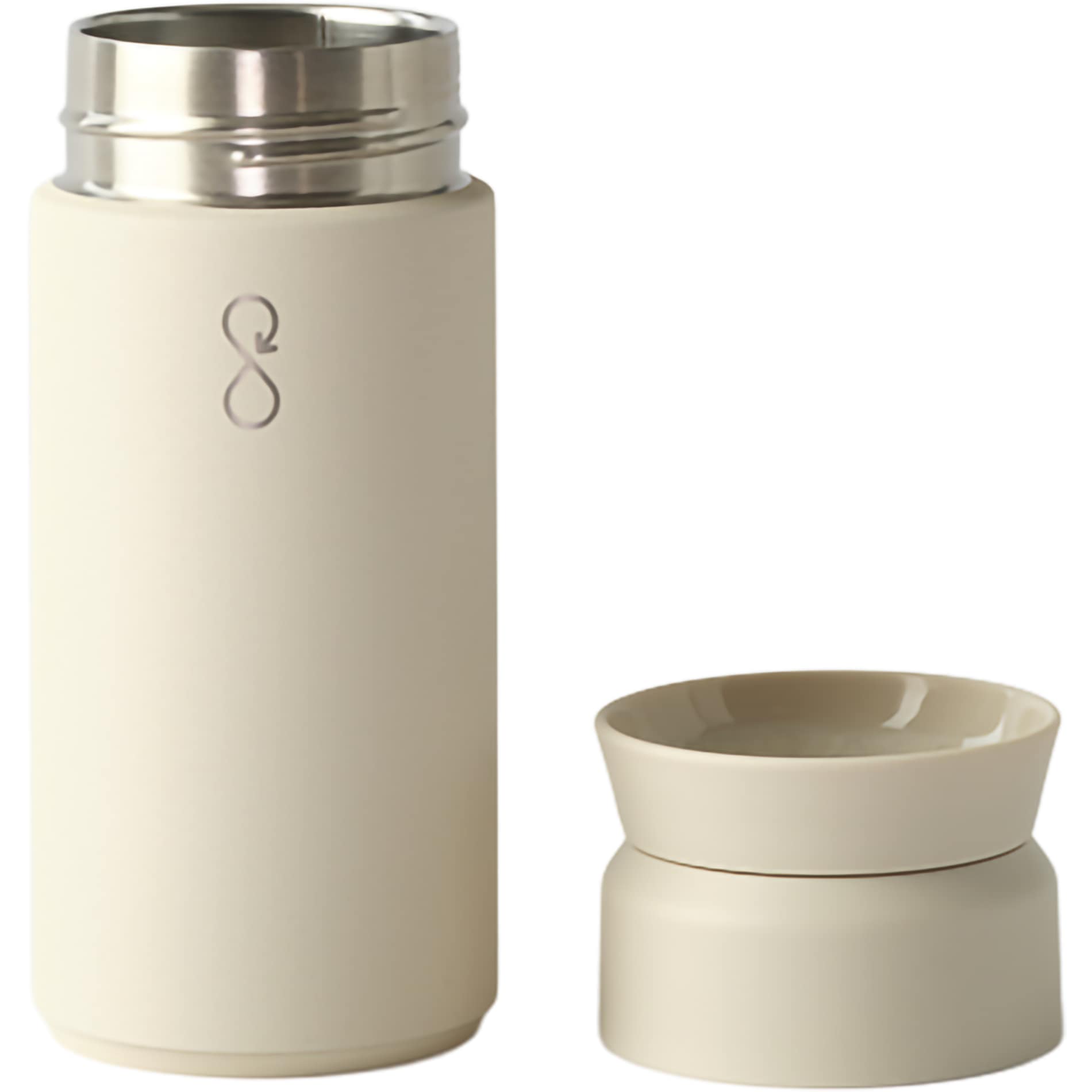 Rear View of Tan Ocean Bottle Coffee Flask 350ml