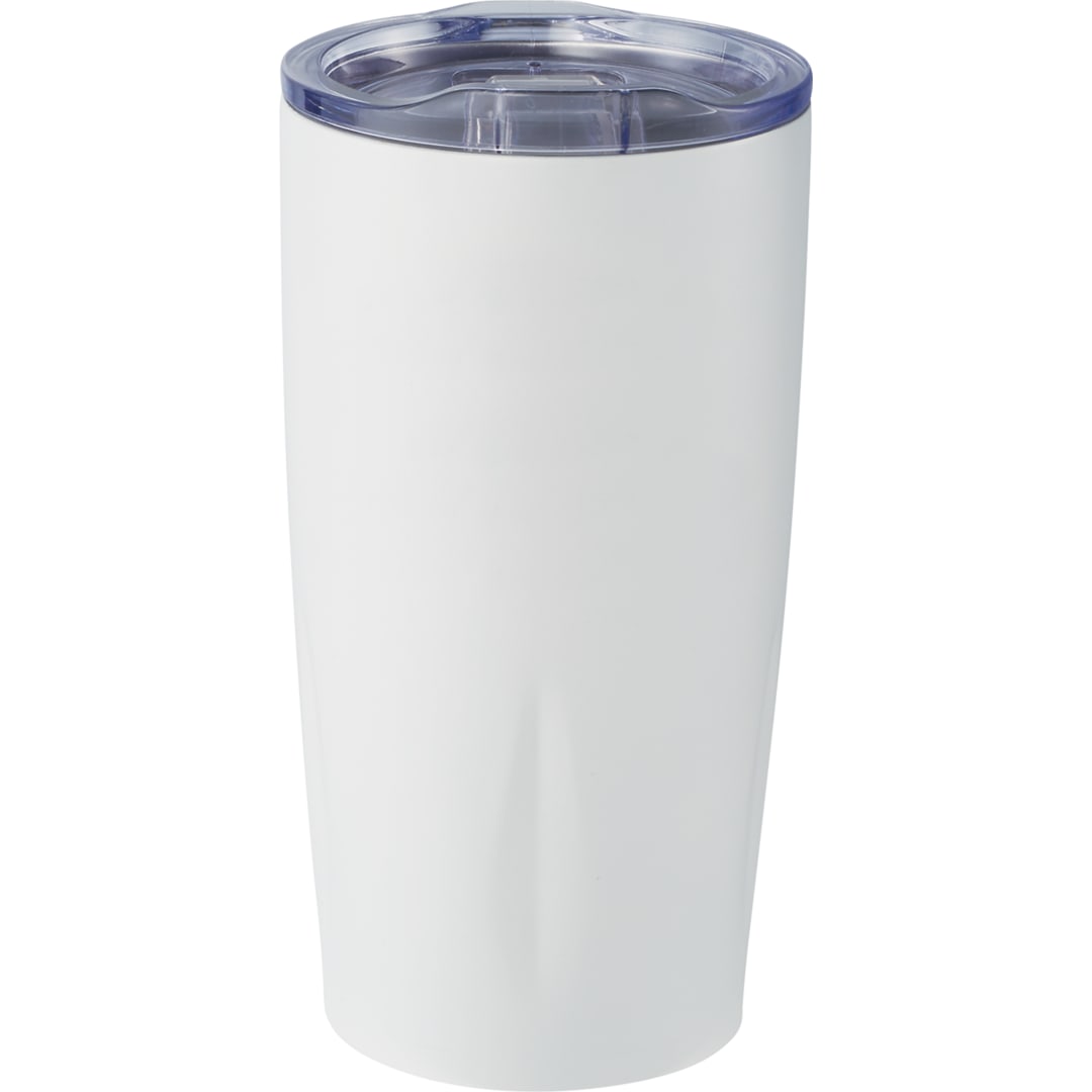 Rear View of White Adrian Vacuum Tumbler 20oz plain