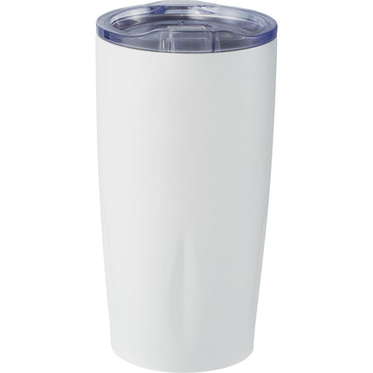 Rear View of White Adrian Vacuum Tumbler 20oz plain