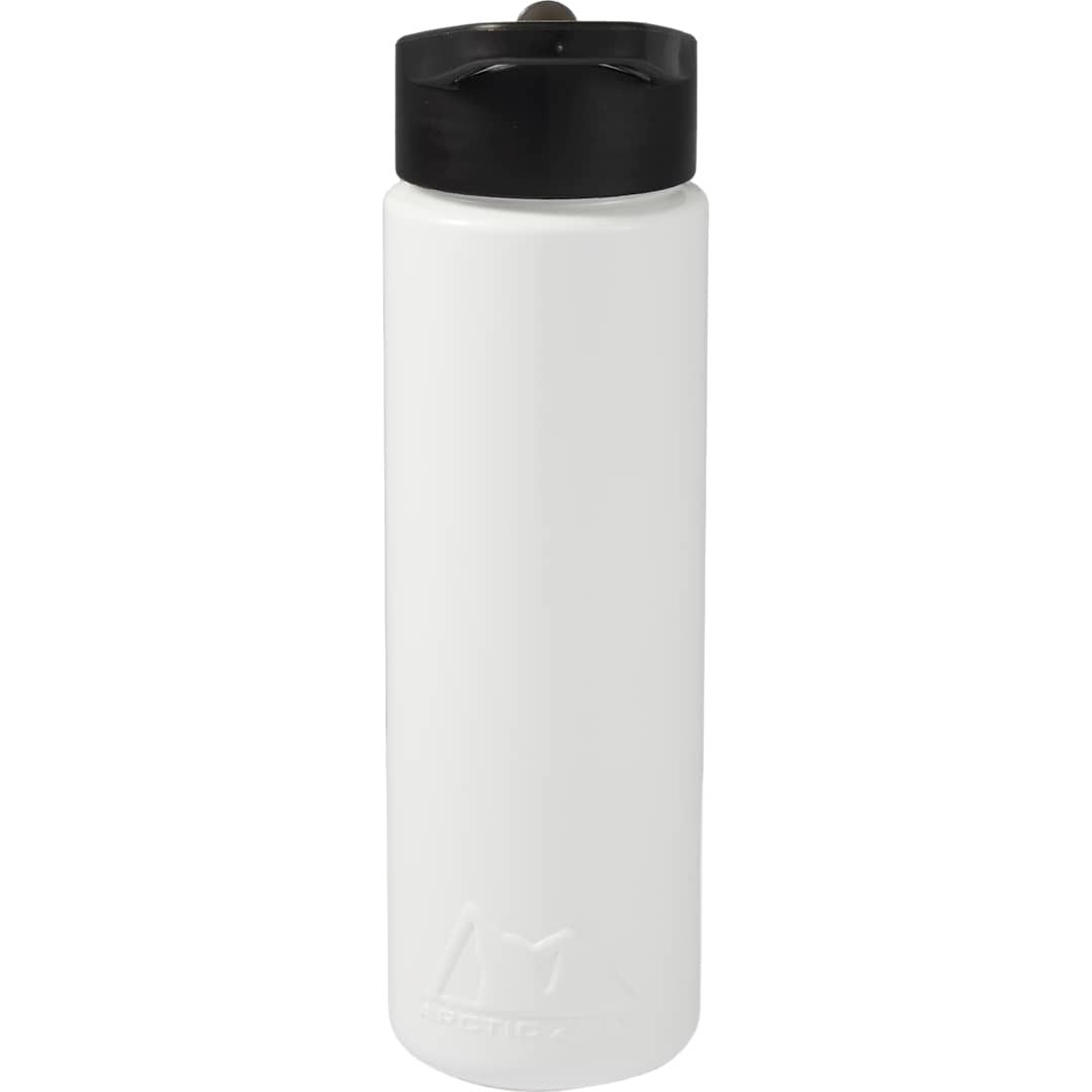 Rear View of White Arctic Zone Tritan Renew  Metalike Bottle 28oz