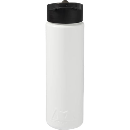 Rear View of White Arctic Zone Tritan Renew  Metalike Bottle 28oz