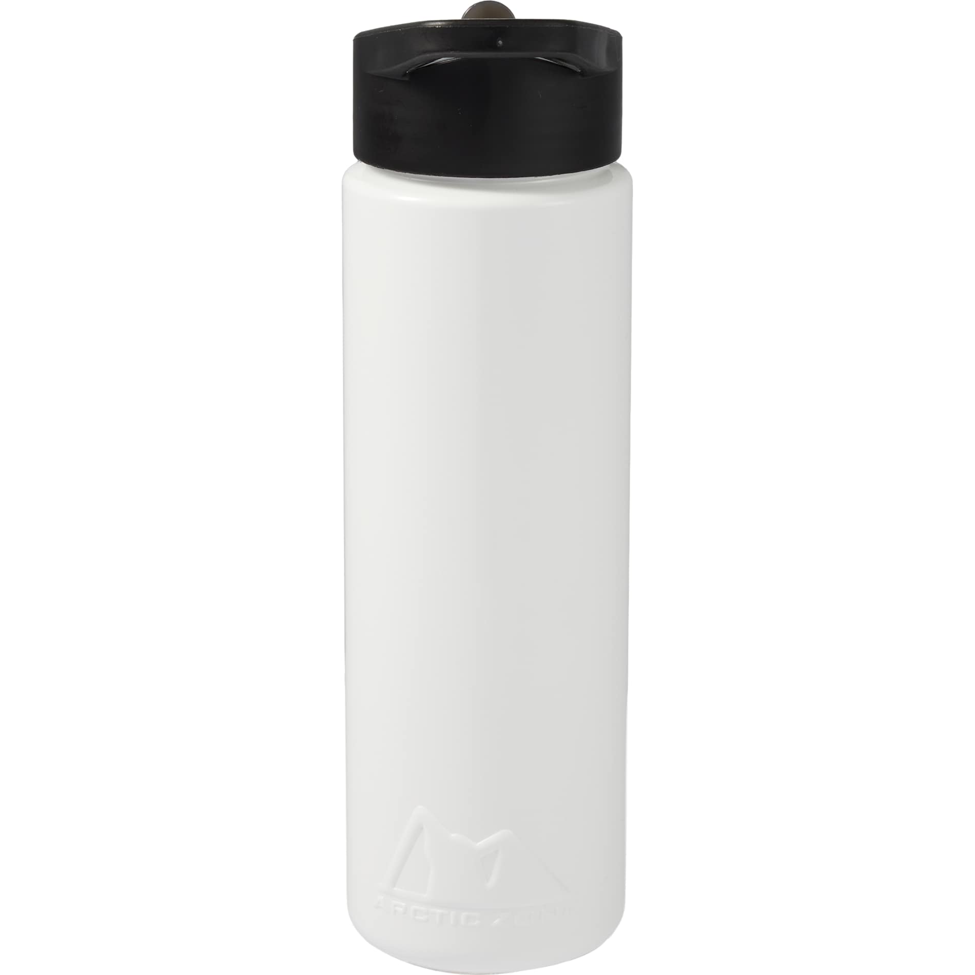 Rear View of White Arctic Zone Tritan Renew  Metalike Bottle 28oz
