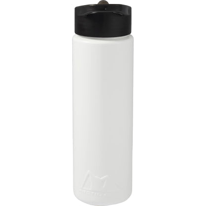 Rear View of White Arctic Zone Tritan Renew  Metalike Bottle 28oz