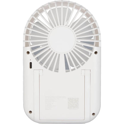 Rear View of White Audio Breeze Desktop Fan with Bluetooth Speaker