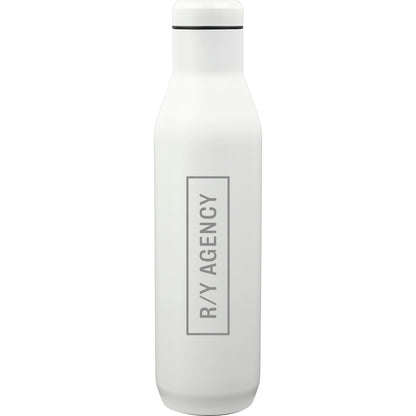 Rear View of White CamelBak Wine Bottle 25oz
